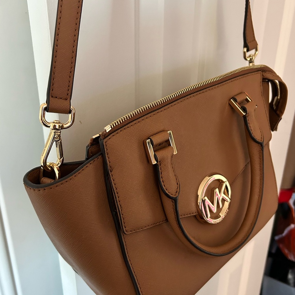 Michael Kors Tan Satchel with Gold Hardware - Picture 6 of 11